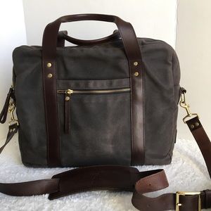 Ernest Alexander Watson Wax Twill Briefcase